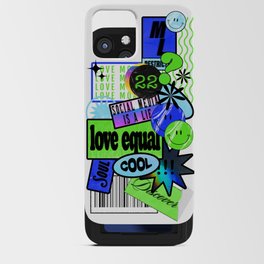 sticker case blue and green iPhone Card Case