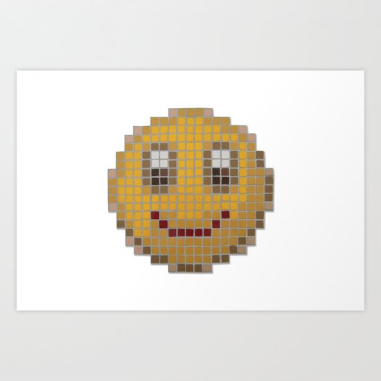 Emoticon Smile Art Print