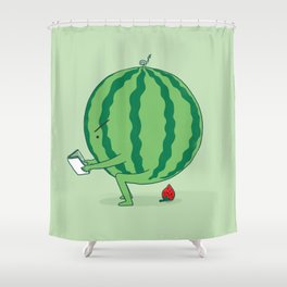 The Making of Strawberry Shower Curtain