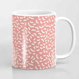 Retro Memphis Style Pattern in Pink and Cream Mug
