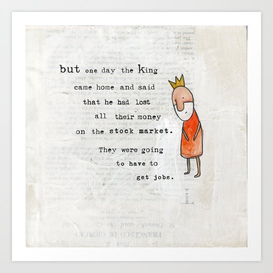Princess and the Pots page 7 alternative version Art Print