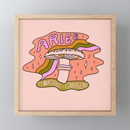 Aries Mushroom Framed Mini Art Print