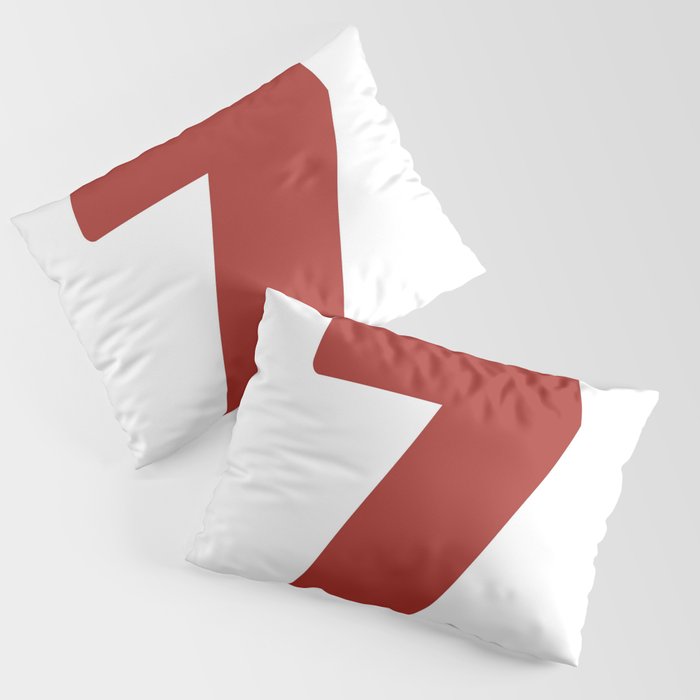 7 (Maroon & White Number) Pillow Sham