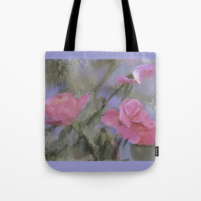Dora Crowell's Summer Roses Digital Watercolor Tote Bag
