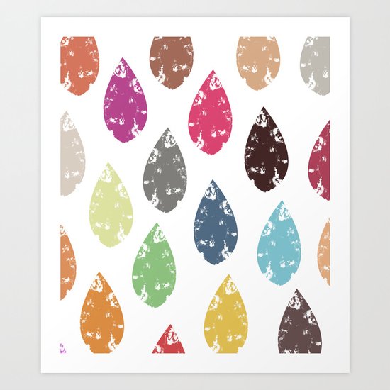 Colorful leaf Art Print