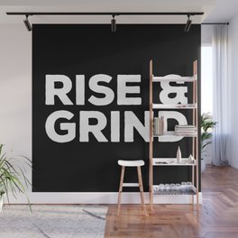 Rise & Grind Gym Quote Wall Mural