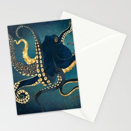 Metallic Octopus IV Stationery Card
