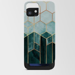 Teal Hexagons iPhone Card Case