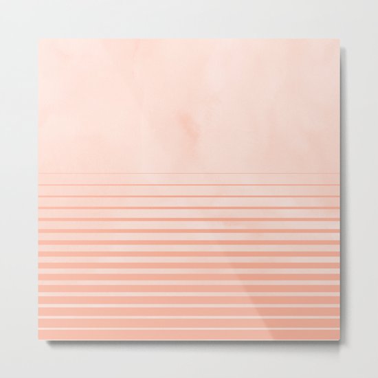 Sweet Life Peach Coral Gradient Metal Print