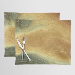 Gold Abstract Agate 16 Placemat