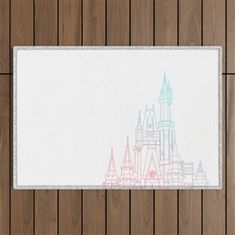 Ombre Princess Castle Outdoor Rug