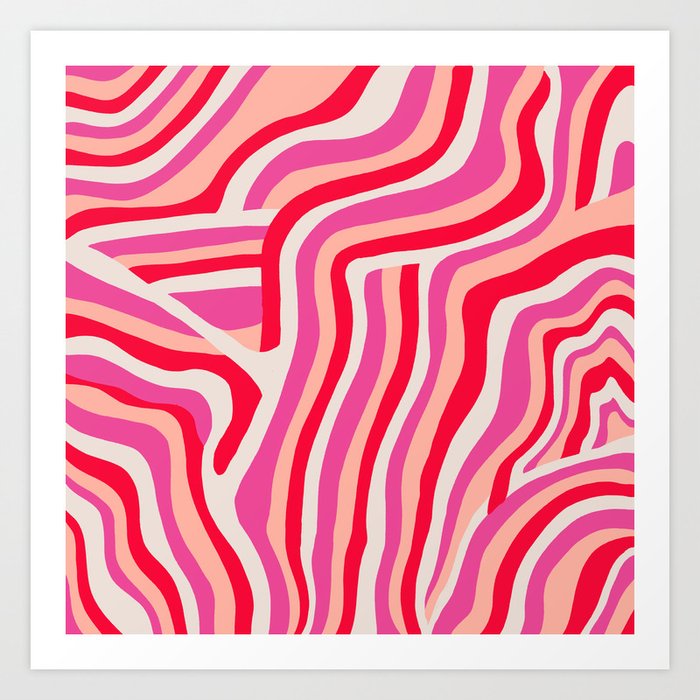 pink zebra stripes Kunstdrucke
