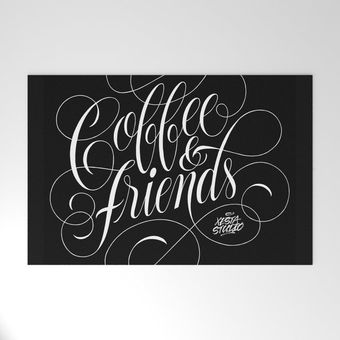 COFFEE & FRIENDS Welcome Mat