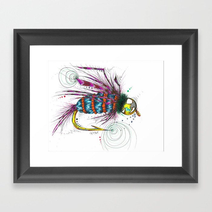 Crazy Caddis Framed Art Print