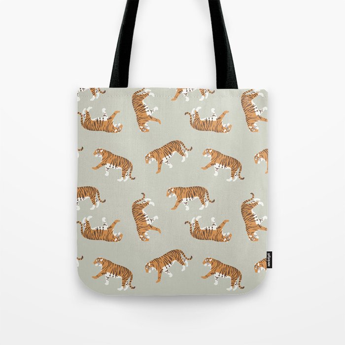 Tiger Trendy Flat Graphic Design Tote Bag