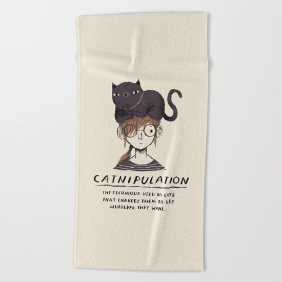 catnipulation Beach Towel