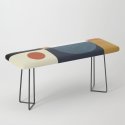 mid century abstract shapes fall winter 4 Bench