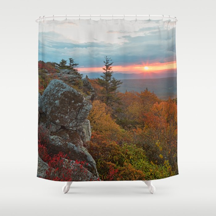 Autumn Dolly Sods Sunrise Shower Curtain