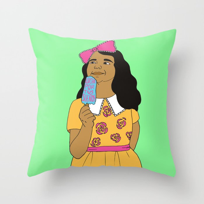 Lucha Por Tus Sueños Throw Pillow By Yocelynriojas Society6 Lucha Por Tus Sueños Throw Pillow