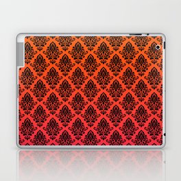 Black damask pattern gradient 6 Laptop Skin