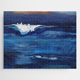 Last wave of the evening, seascape Jigsaw Puzzle