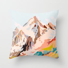glass mountains Throw Pillow