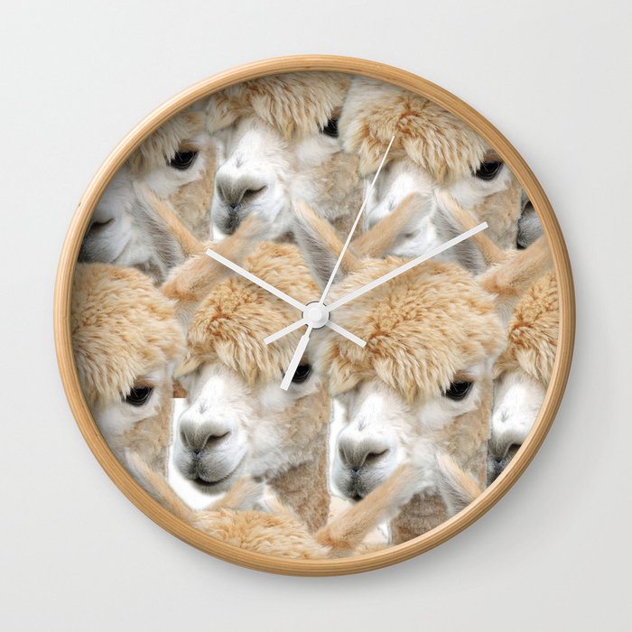 Alpaca Herd Wall Clock