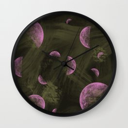 Retro Moonscapes Wall Clock