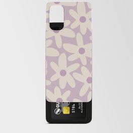 Daisy Time Retro Floral Pattern in Lavender Cream Android Card Case