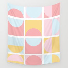 Pastel Geometric Abstract Wall Tapestry
