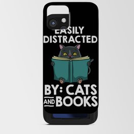Cat Read Book Reader Reading Librarian iPhone Card Case