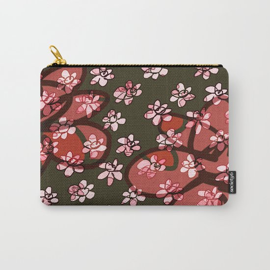 Seamless Pattern / Pink Flowers Carry-All Pouch