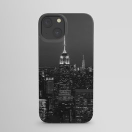 The Empire State and the city. Black & white photography iPhone Case