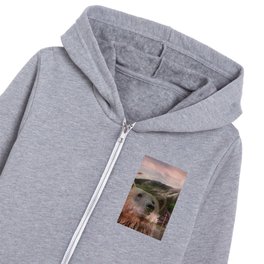 Grizzly Bear and Wilderness Kids Zip Hoodie