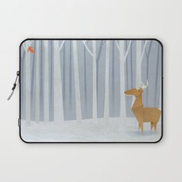 Origami deer in the Woods Laptop Sleeve