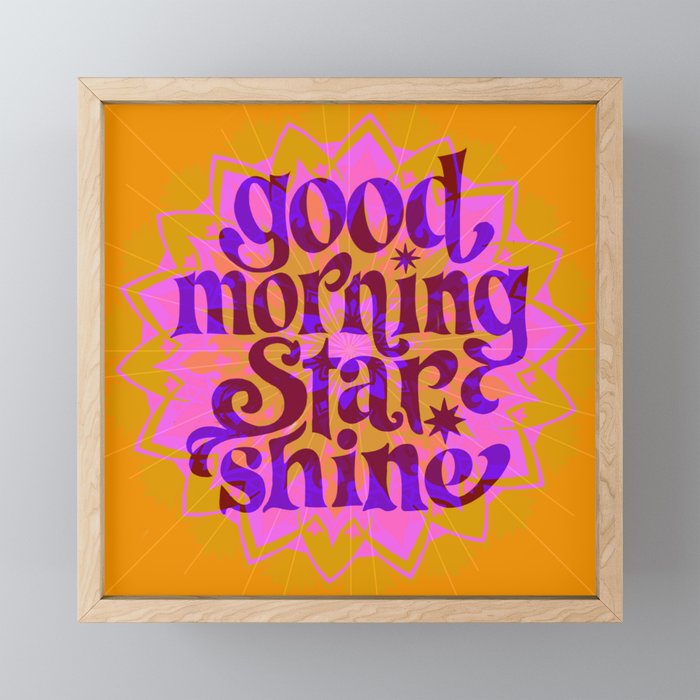 Good Morning Starshine Framed Mini Art Print