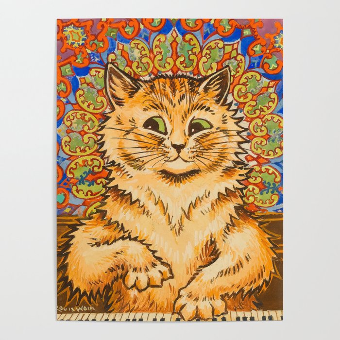  About Cats And Cats By Louis Wain Poster Poster Print for Teen  Boys Room Wall Art Canvas Painting Print 12x18inch(30x45cm): Posters &  Prints