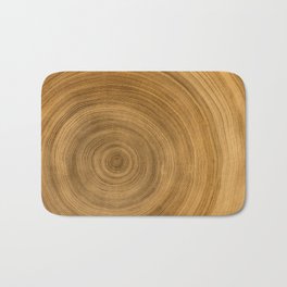Detailed rich dark brown wood tree with circle growth rings pattern Bath Mat | Rich, Organic, Neutral, Treeslice, Circle, Stainedwood, Vintage, Sustainability, Natural, Environment 