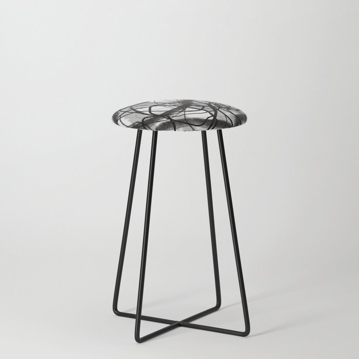 Origins 9. Abstract Drawing.  Counter Stool