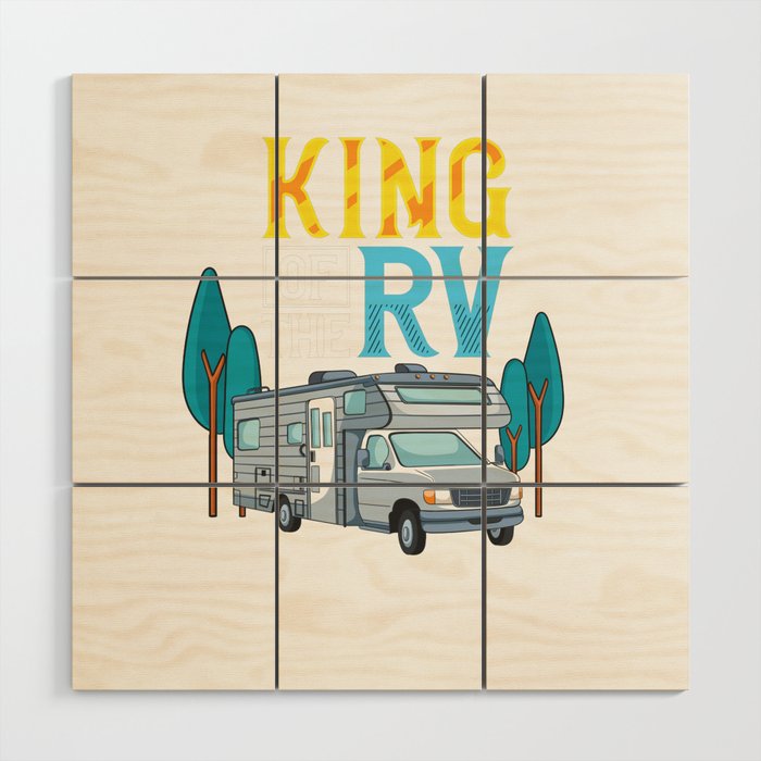 RV Camping Truck Beginner Camper Parks Van Wood Wall Art