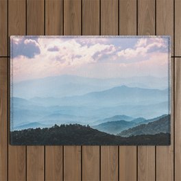 Smoky Mountain National Park Sunset Layers - Nature Photography Outdoor Rug