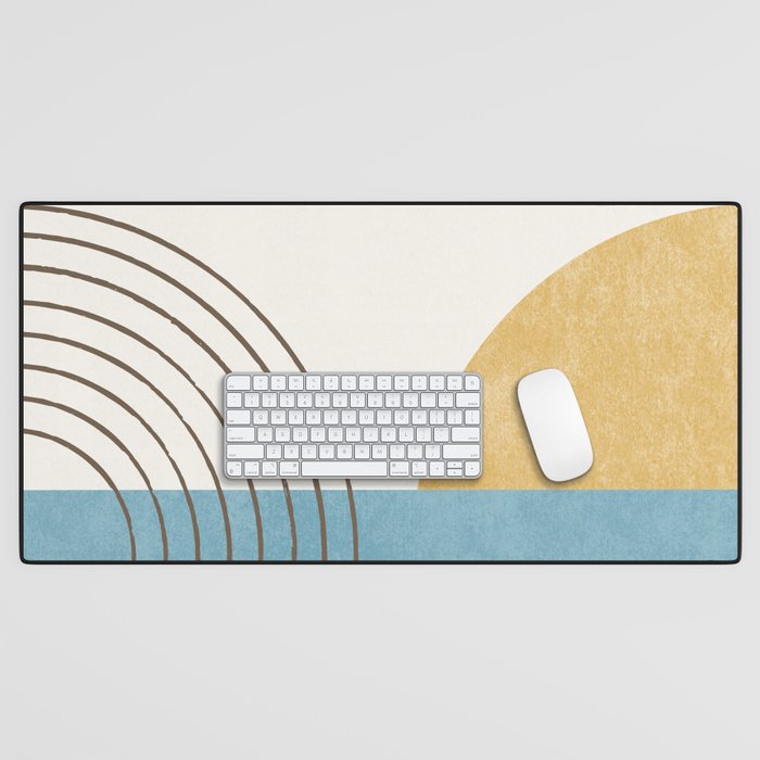 Sunny Ocean Horizon Desk Mat