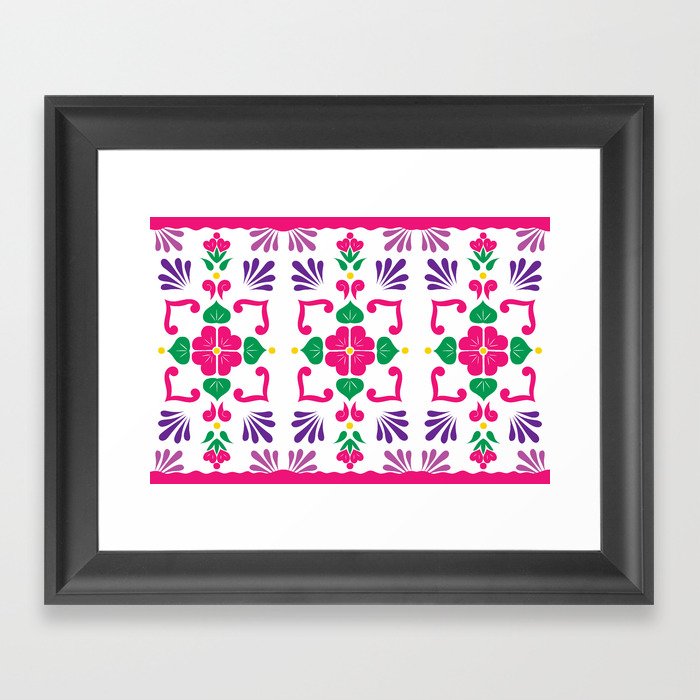 Pink 2, Framed Talavera Flower Framed Art Print