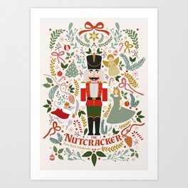 The Nutcracker Christmas Art Print