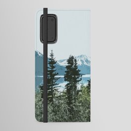 Snow Mountains Lake Trees Art Android Wallet Case