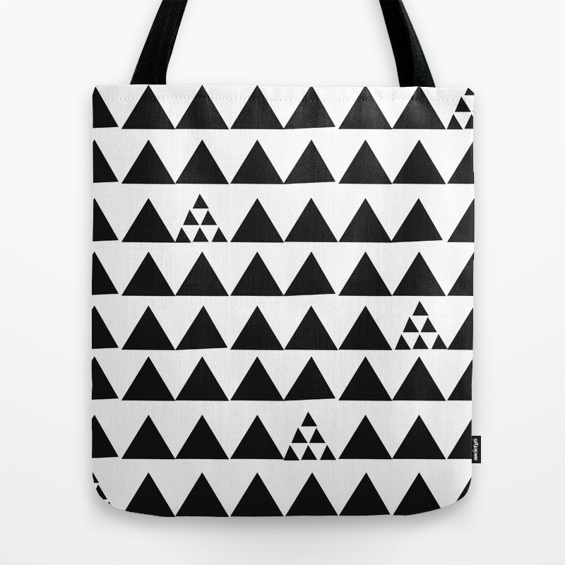 black geometric bag