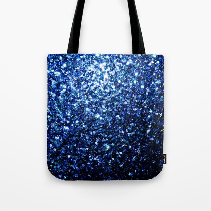 blue glitter handbag