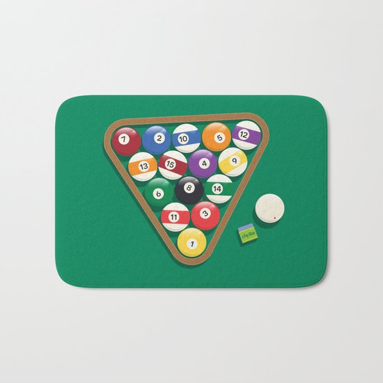 Billiard Balls Rack - Boules de billard Bath Mat
