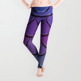 Girly Cute Blue Purple Lilac Teal Green Pink Ombre Mermaid Scales Leggings