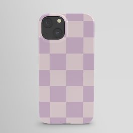 Light Lilac Checkerboard Check Pattern  iPhone Case